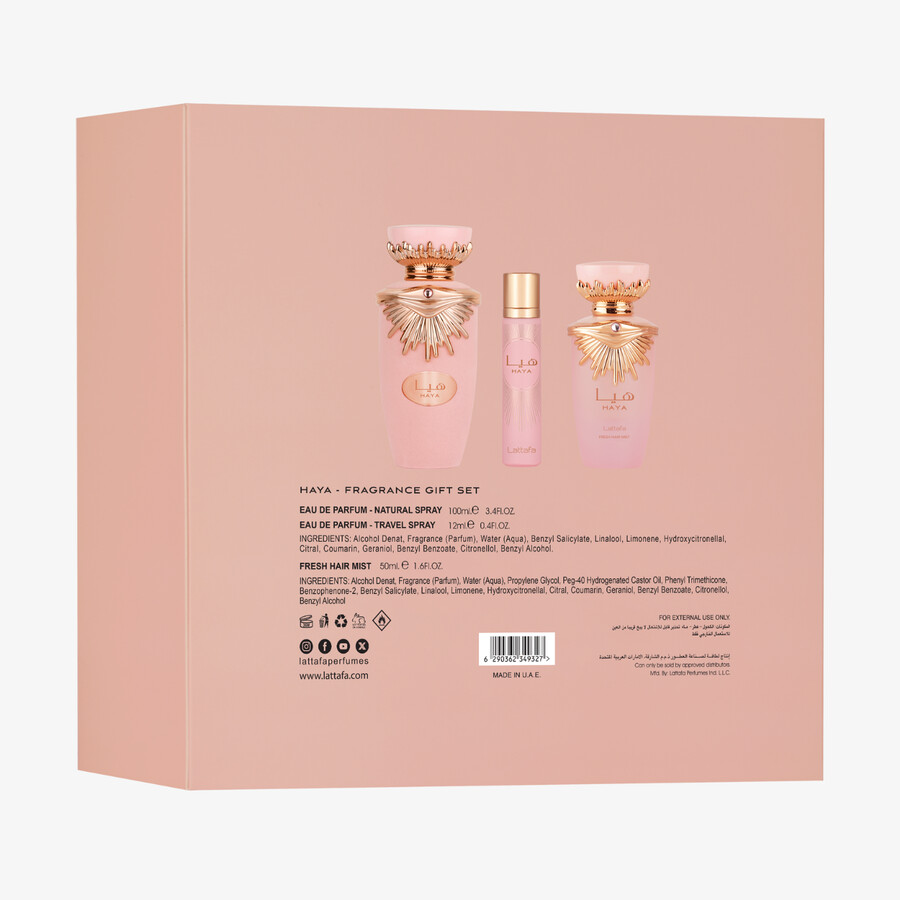 set regalo haya 3 pezzi