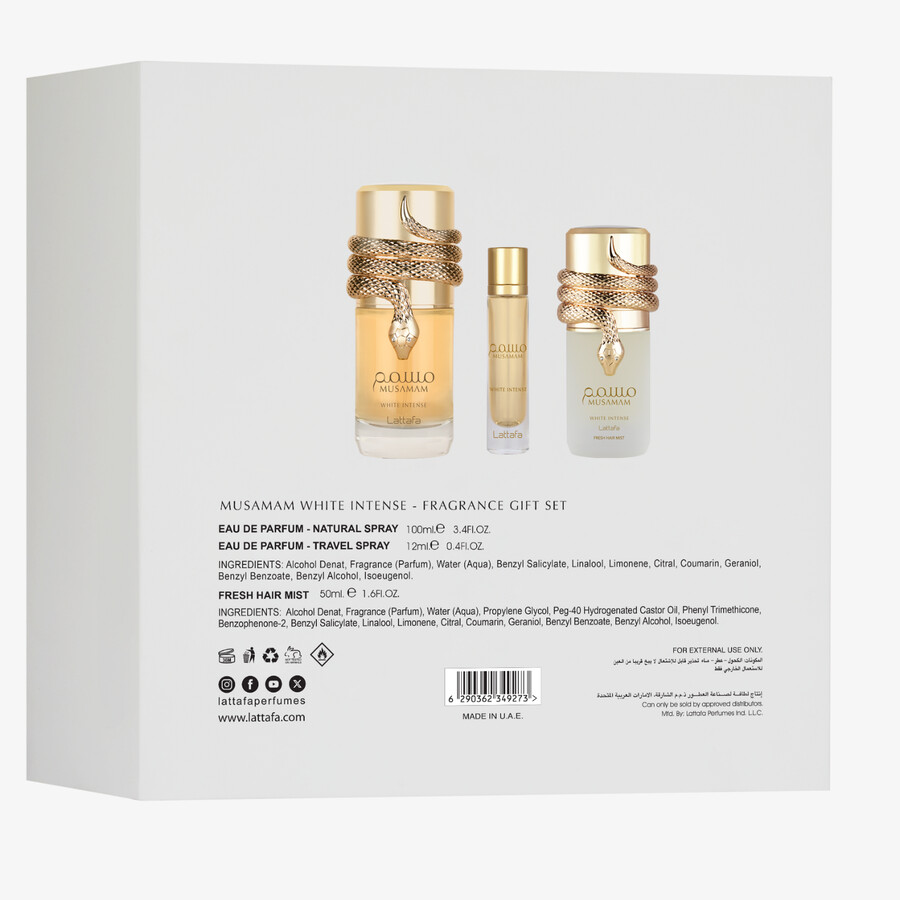 musamam white intense set regalo 3 pezzi